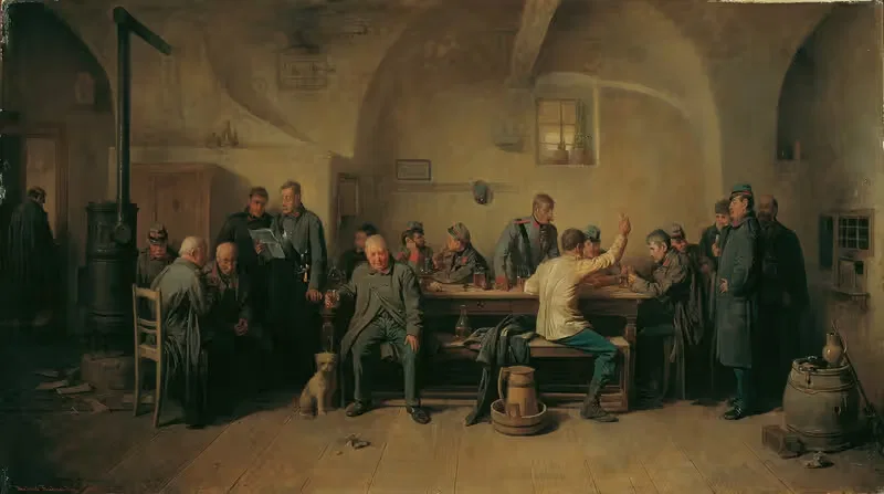 Солдаты в столовой by Фридрих Фридлендер, 1875 — digital art print download
