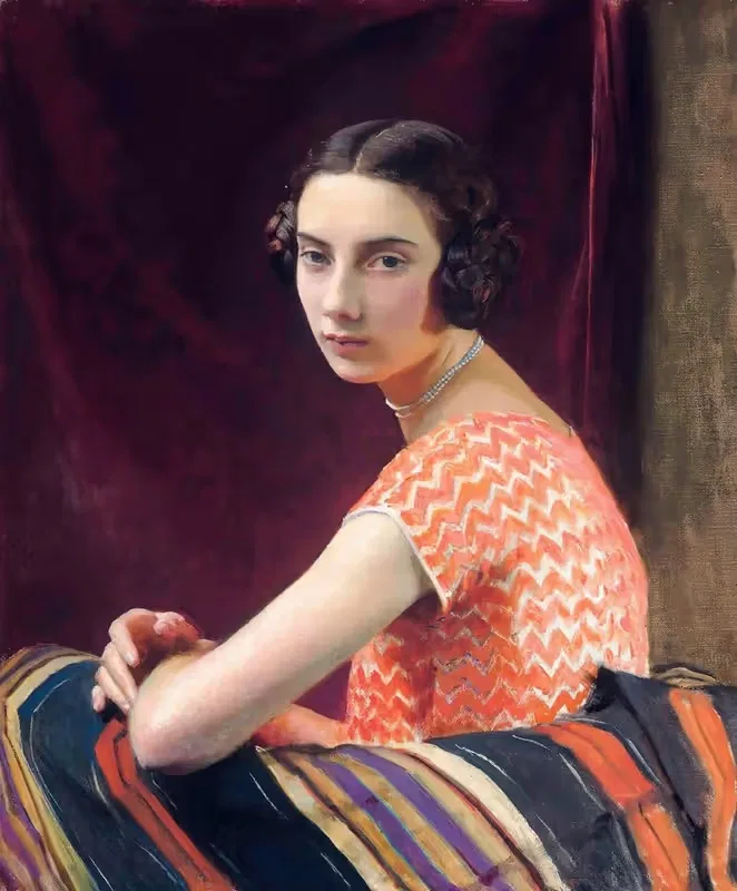 Оранжевое платье by Джордж Спенсер Уотсон, 1926 — digital art print download