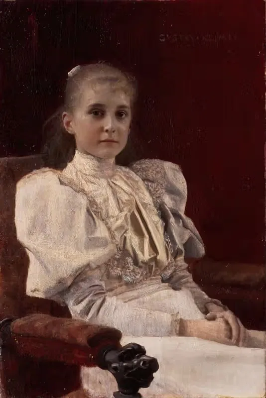 Сидящая молодая девушка by Густав Климт, 1894 — digital art print download
