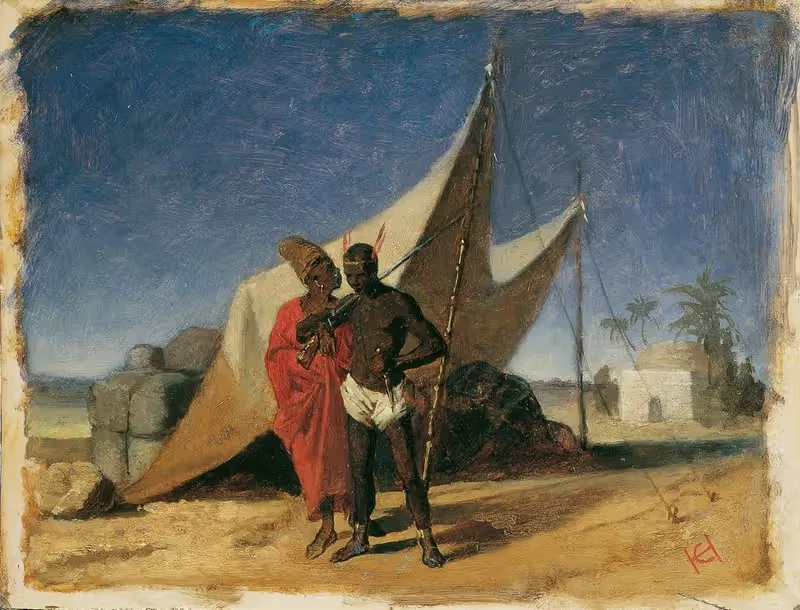 Сцена в Северной Африке by Ханс Канон, 1875 — digital art print download