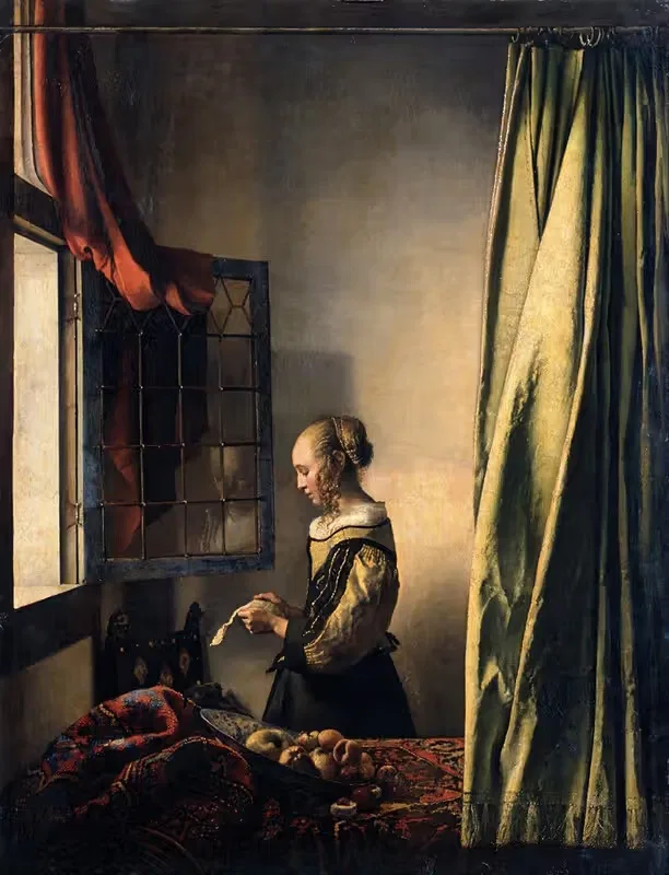 Girl Reading A Letter By An Open Window — Johannes Vermeer