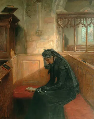 The Widow by Ralph Hedley, 1899 — digital art print download