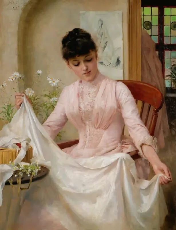 Свадебное платье by Томас Бенджамин Кеннингтон, 1889 — digital art print download