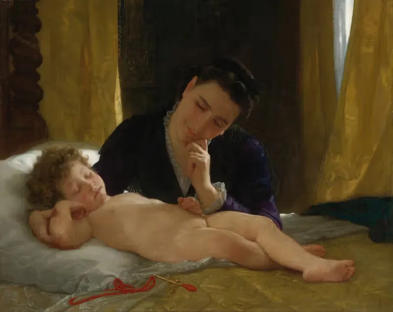 Jeune Mère Contemplant Son Enfant — William Bouguereau