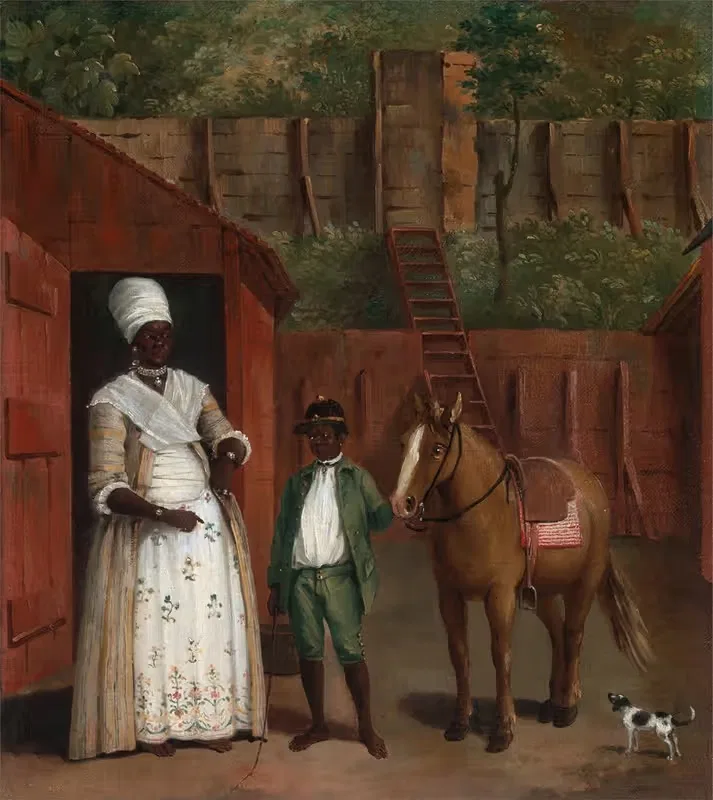 A Mother With Her Son And A Pony — Agostino Brunias