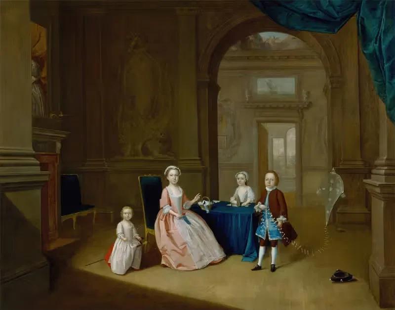 Дети в интерьере by Артур Девис, 1750 - 1751 — digital art print download