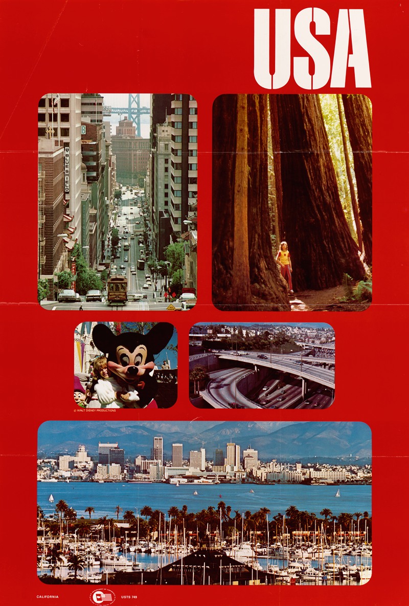 USA: California Attractions by Агентство информации США — digital art print download
