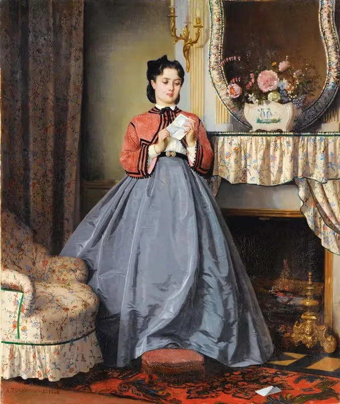 Любовное письмо by Огюст Тулмуш, 1863 — digital art print download