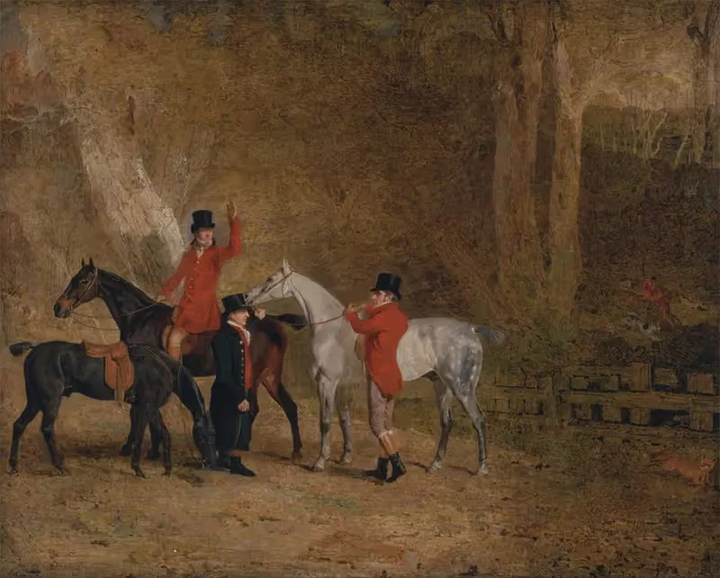 Foxhunting Scene by Benjamin Marshall, 1808 — digital art print download