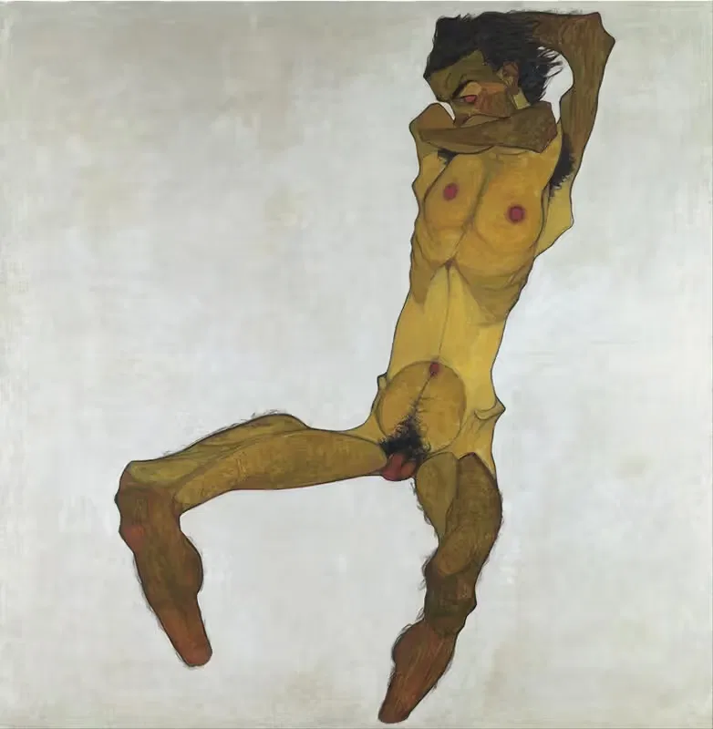 Seated Male Nude (Self-Portrait) — Egon Schiele
