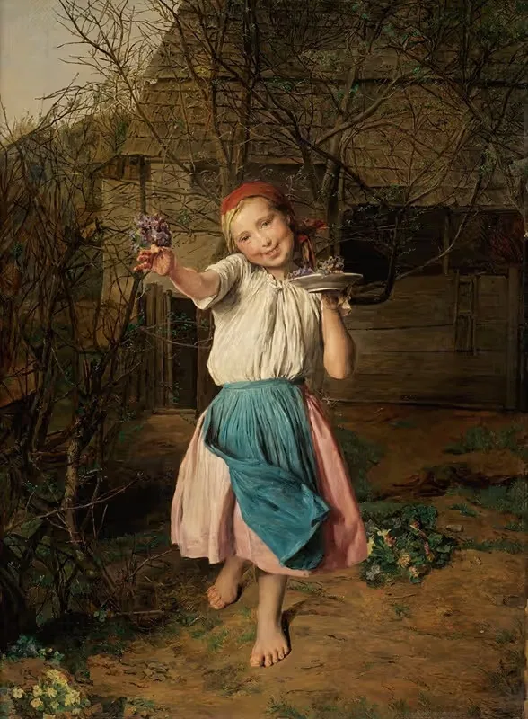 Das Veilchenmädchen (The Violet Girl) — Ferdinand Georg Waldmüller