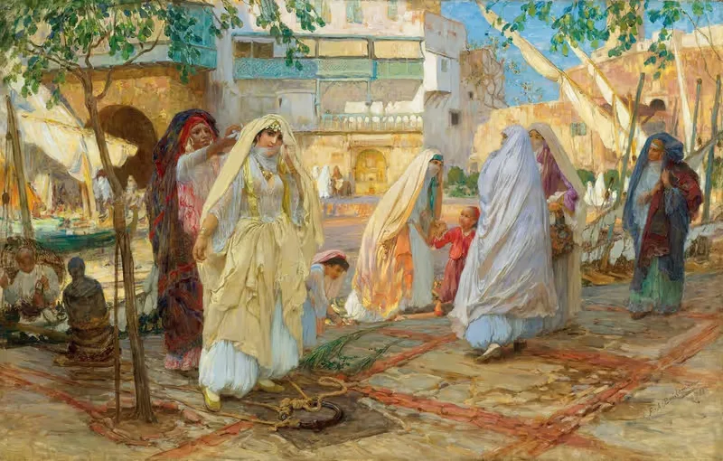 Après La Fête;-Port D'alger — Frederick Arthur Bridgman
