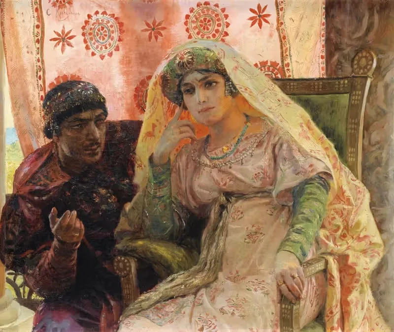 Тайное обсуждение by Жорж Антуан Рошегросс — digital art print download