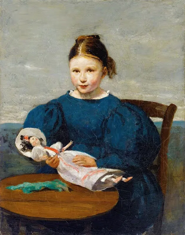 Little Girl with A Doll — Jean-Baptiste-Camille Corot