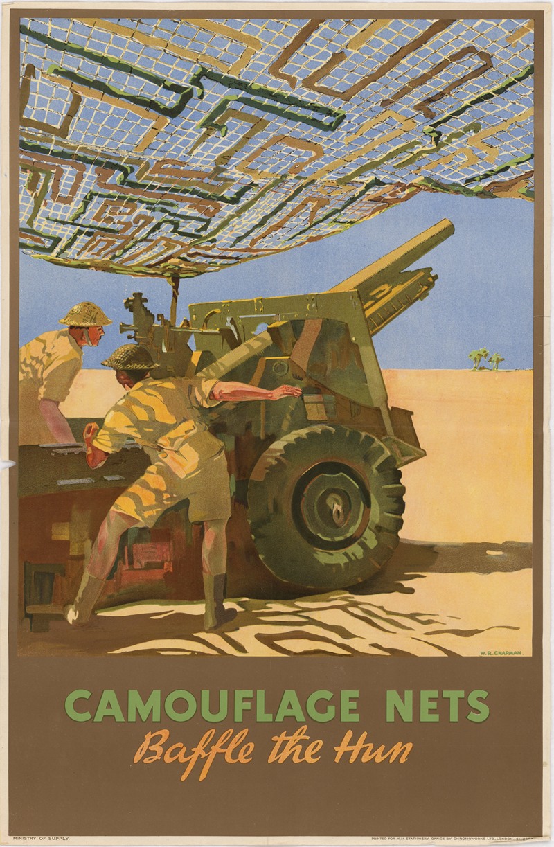 Camouflage Nets – Baffle the Hun by W. R. Chapman — digital art print download