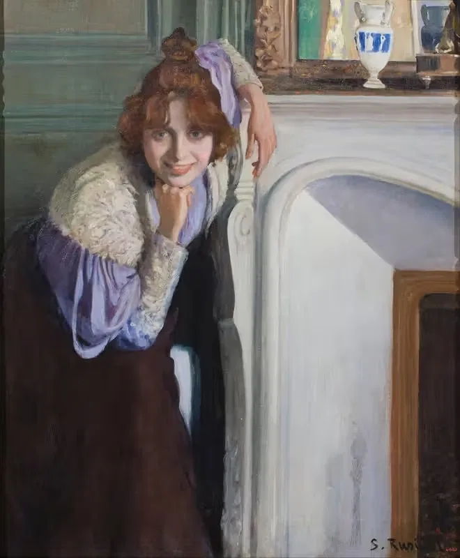 Смеющаяся девушка by Сантьяго Русиньоль, 1894 — digital art print download