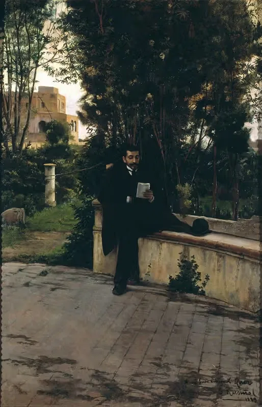 Сеньор Кер в саду by Сантьяго Русиньоль, 1889 — digital art print download