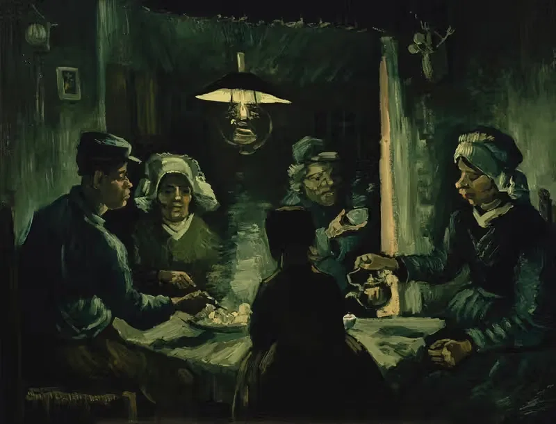 Едоки картошки by Винсент ван Гог, 1885 — digital art print download