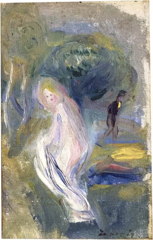 Ню с фигурой на заднем плане by Пьер-Огюст Ренуар, c. 1882 — digital art print download