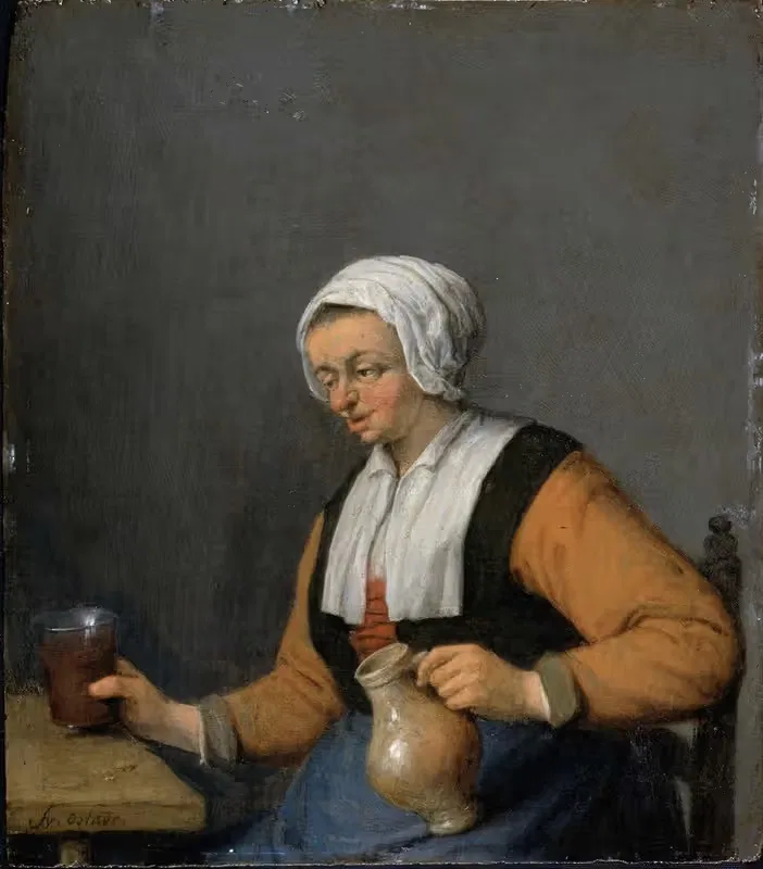 A Woman with a Beer-jug — Adriaen van Ostade