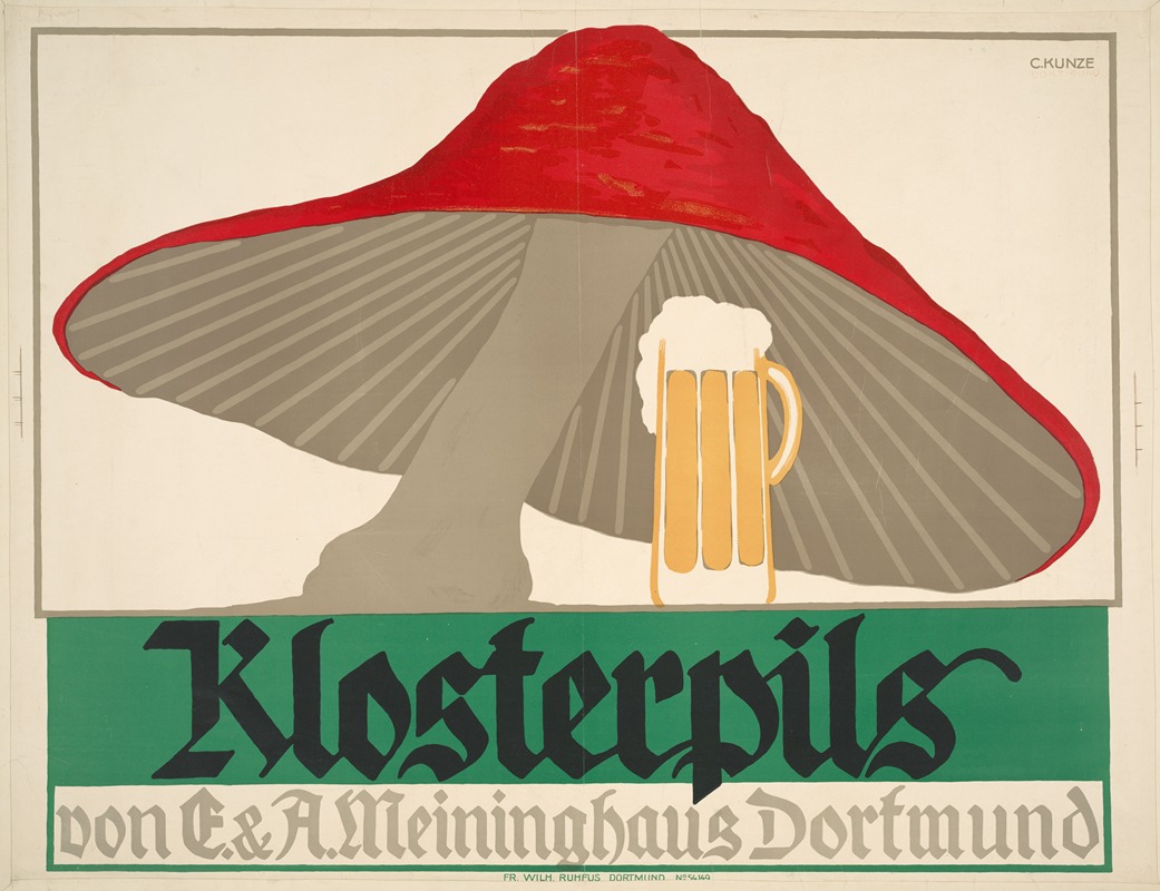 Klosterpils, von E & A Meininghaus, Dortmund by Carl Kunze, 1912 — digital art print download