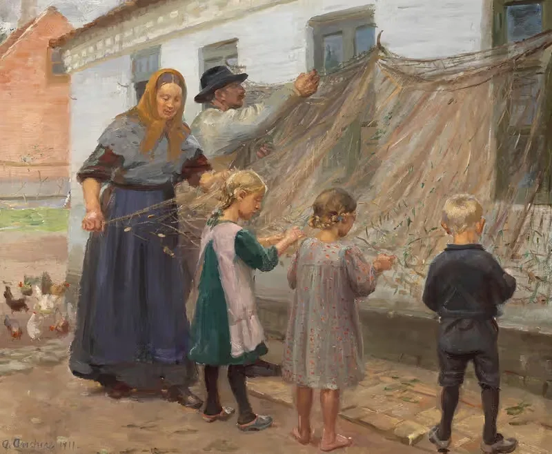 Рыболовные сети by Анна Анкер, 1911 — digital art print download