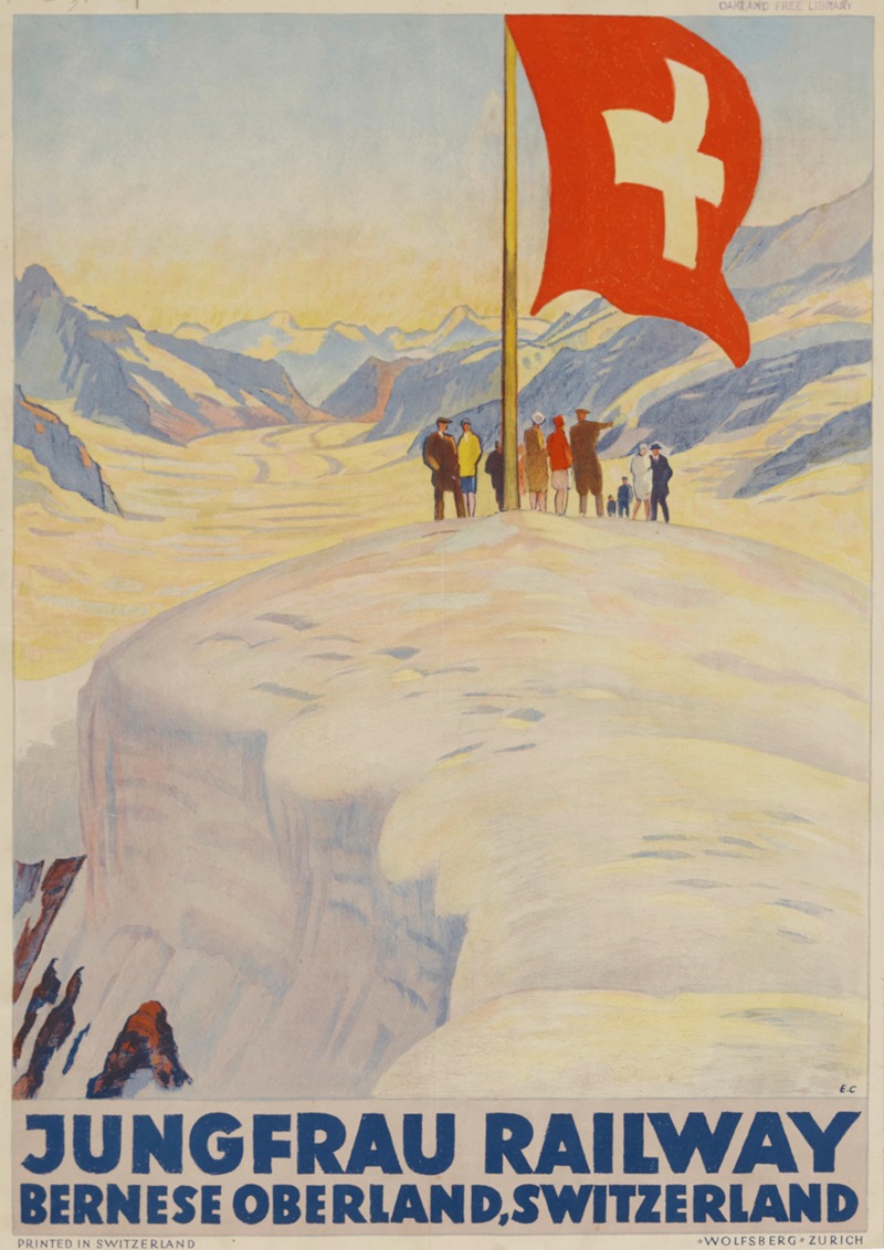 Jungfrau-Railway by Эмиль Кардина, 1928 — digital art print download