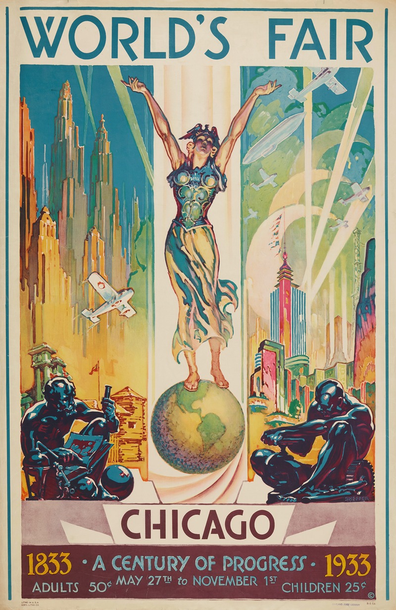 World's Fair; Chicago by Glenn C. Sheffer, 1933 — digital art print download