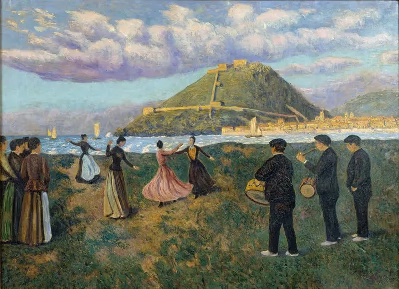 Basque Celebration (dance at El Antiguo, San Sebastián) — Darío de Regoyos