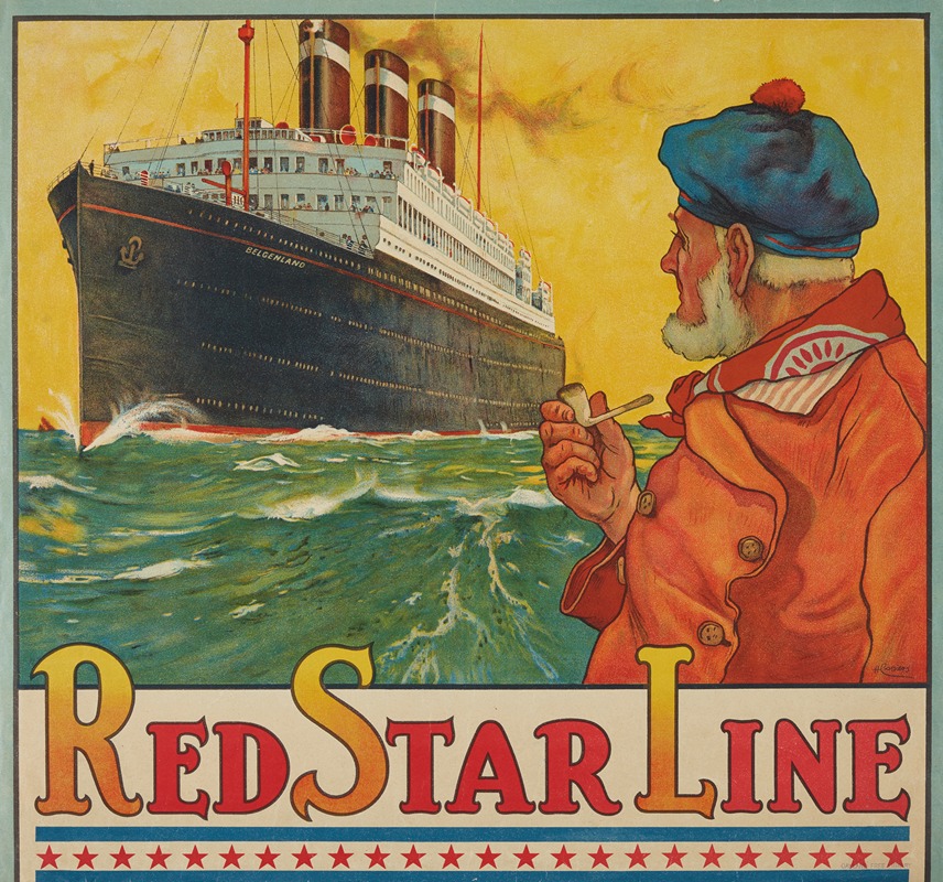 Red Star LineBelgenland by Анри Кассье, 1926 — digital art print download