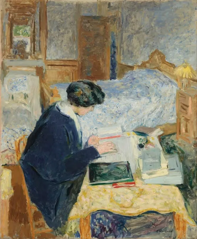 Lucy Hessel Reading (Lucy Hessel lisant) — Édouard Vuillard