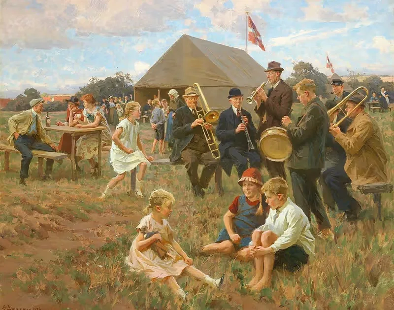 Музыканты города by Эрик Хеннингсен, 1926 — digital art print download