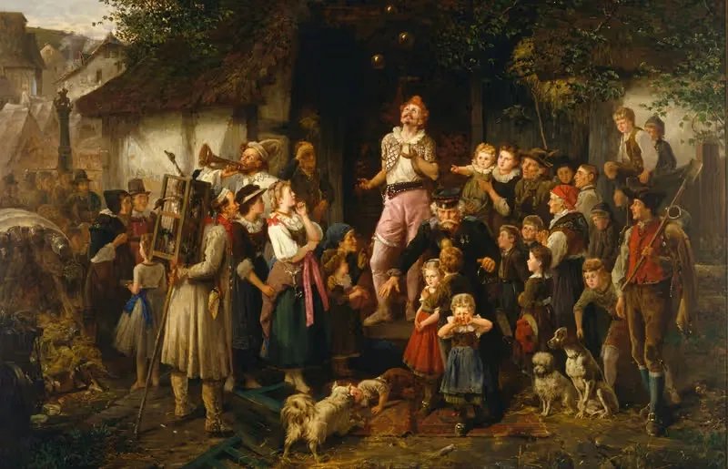The juggler- a village fair — Fritz Beinke