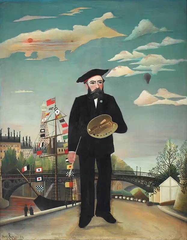 Myself- Portrait – Landscape by Henri Rousseau, 1890 — digital art print download