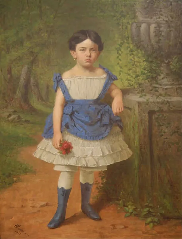 Elizabeth Moerlein Portrait by Henry Mosler, 1869 — digital art print download