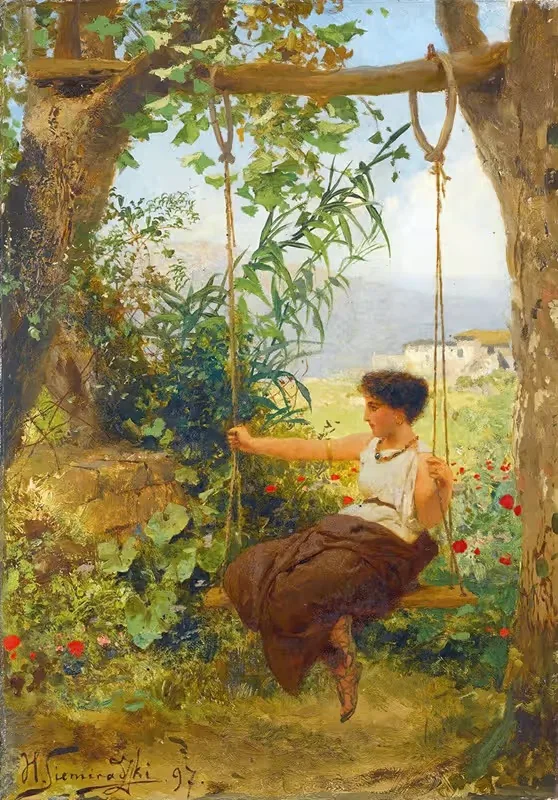 Девочка на качелях by Генрик Симирядзкий — digital art print download