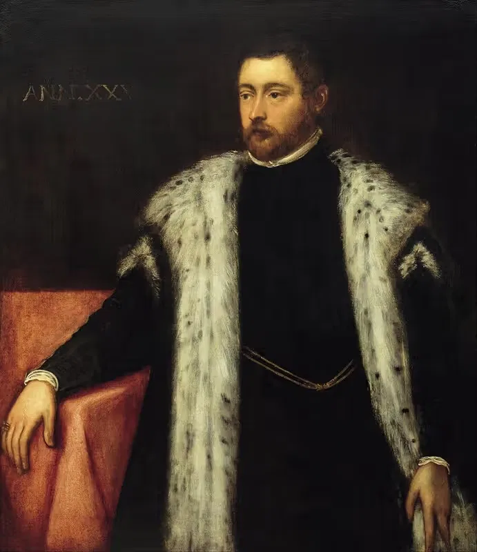 Twenty-five year old Youth with Fur-lined Coat — Jacopo Tintoretto