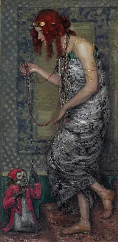 Принцесса и обезьяна by Янис Розенталс, 1913 — digital art print download