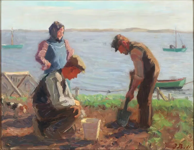 Картофельный сбор (эскиз) by Йенс Биркхольм, 1911 — digital art print download