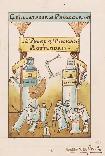 Geïllustreerde prijscourant v.d. Burg & Thomas te Rotterdam by Reinier Willem Petrus de Vries, 1884 - 1952 — digital art…