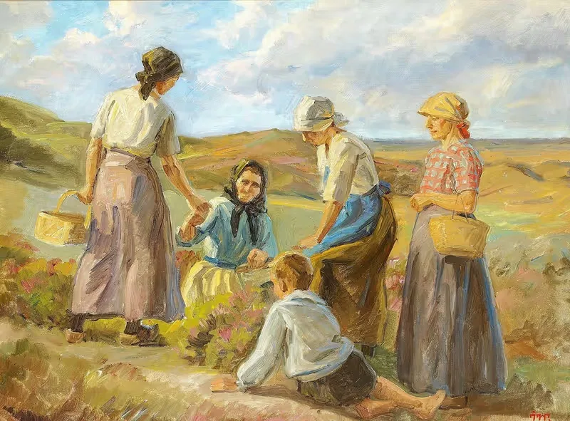 Kvinder i klitterne ved Skagen — Johannes Wilhjelm