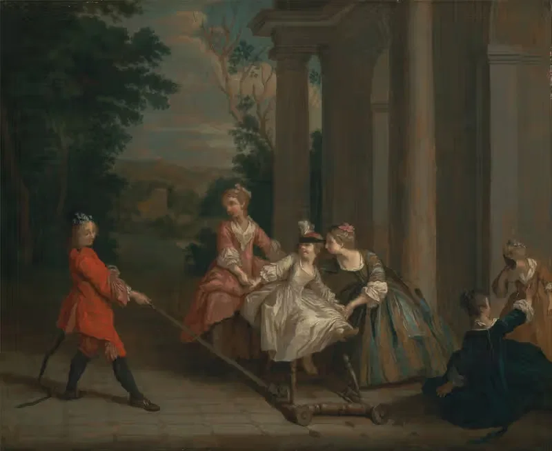 Children Playing with a Hobby Horse — Joseph Francis Nollekens