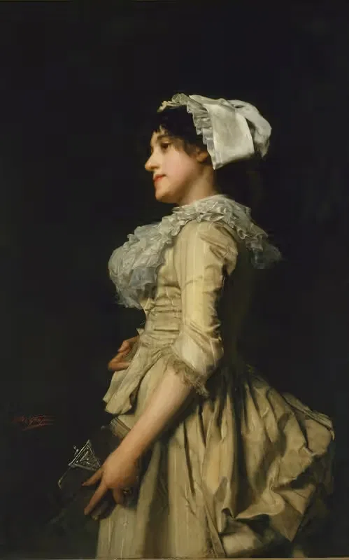 The village girl — Jules-Adolphe Goupil