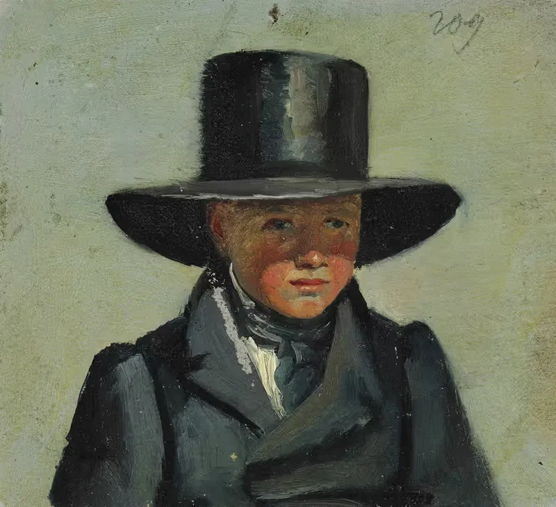 En lille dreng med en stor hat — Julius Friedlænder
