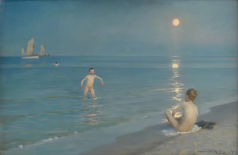 Boys Bathing at Skagen. Summer Evening — Peder Severin Krøyer