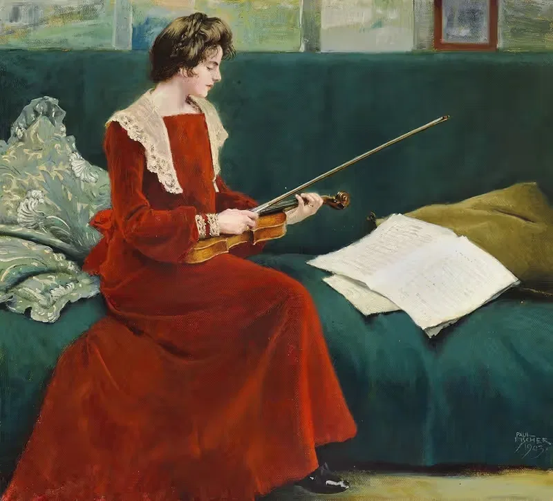 Kunstnerinden Gerda Holm by Paul Fischer, 1903 — digital art print download