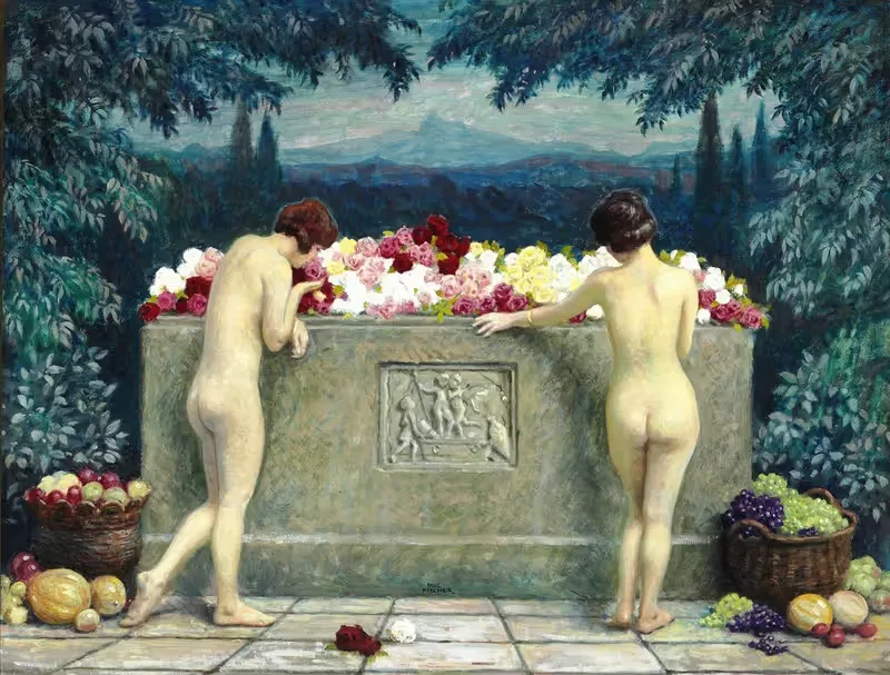 У саркофага by Поль Фишер, 1929 — digital art print download