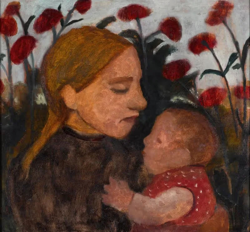 Девушка с ребенком by Паула Модерсон-Беккер — digital art print download
