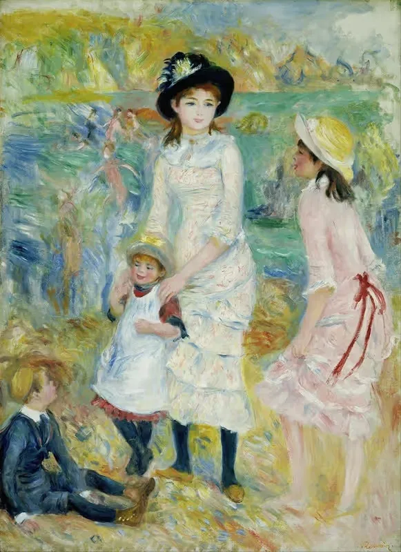 Children on the Seashore, Guernsey — Pierre-Auguste Renoir