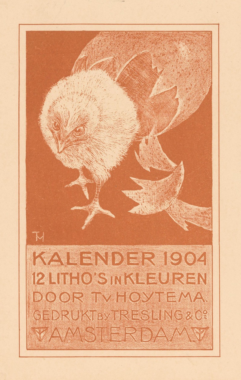 Aankondiging voor kalender 1904 by Тео ван Хойтема, 1878 - 1904 — digital art print download